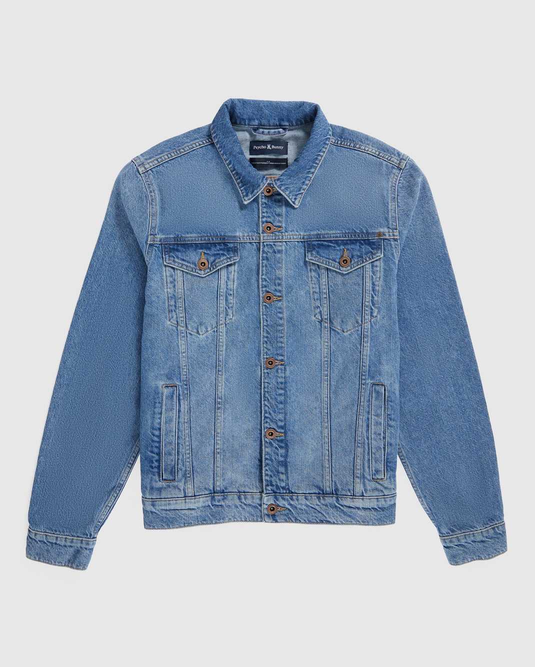 Vestes Psycho Bunny Pathe Denim Jacket Bleu Homme | PTI-28099209